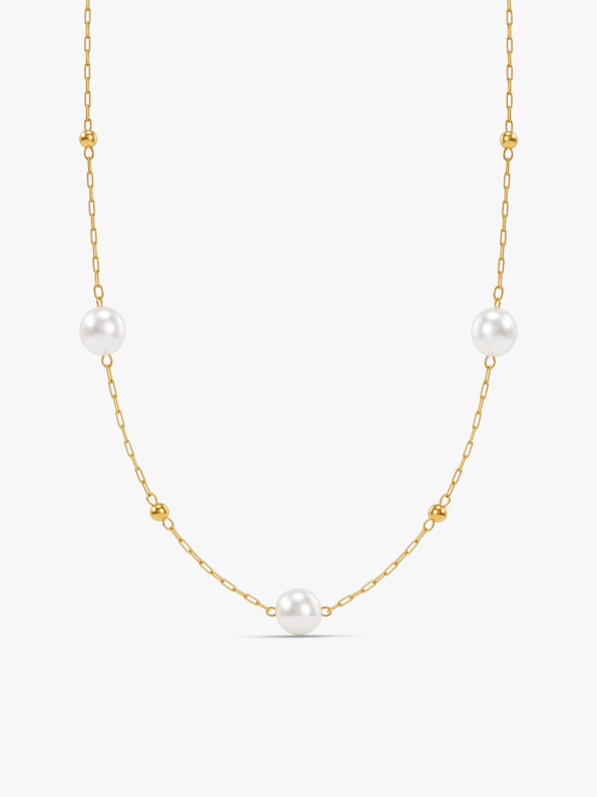 IXIA by GIVA Beadazzled Gold Plated Pearl Necklace