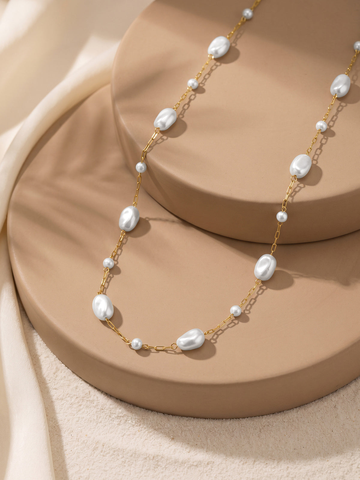 IXIA by GIVA Pearloff Gold Plated Necklace