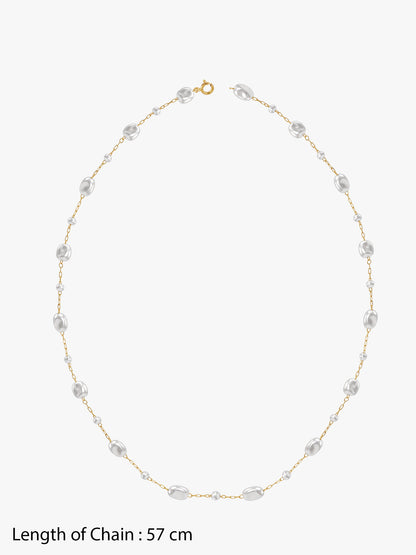 IXIA by GIVA Pearloff Gold Plated Necklace