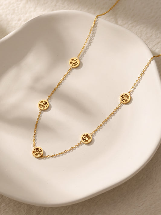IXIA by GIVA Mystic Roots Gold Plated Necklace
