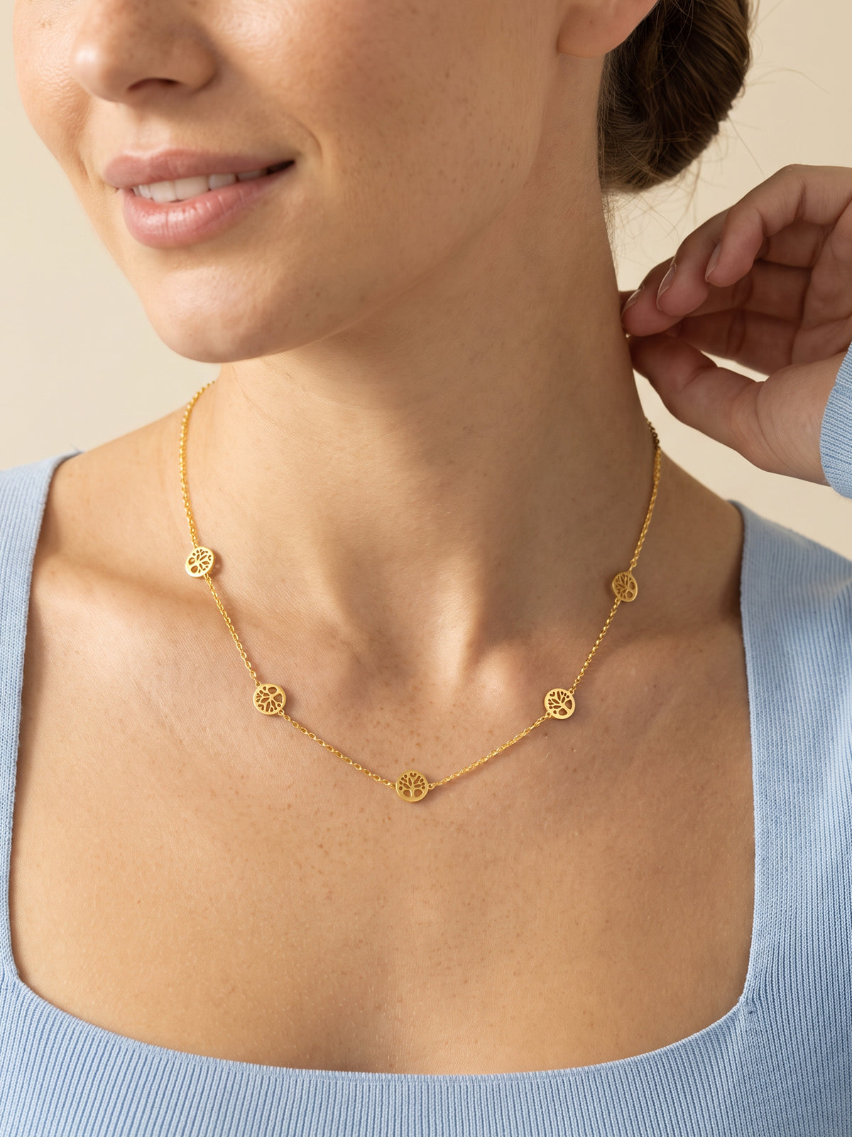 IXIA by GIVA Mystic Roots Gold Plated Necklace