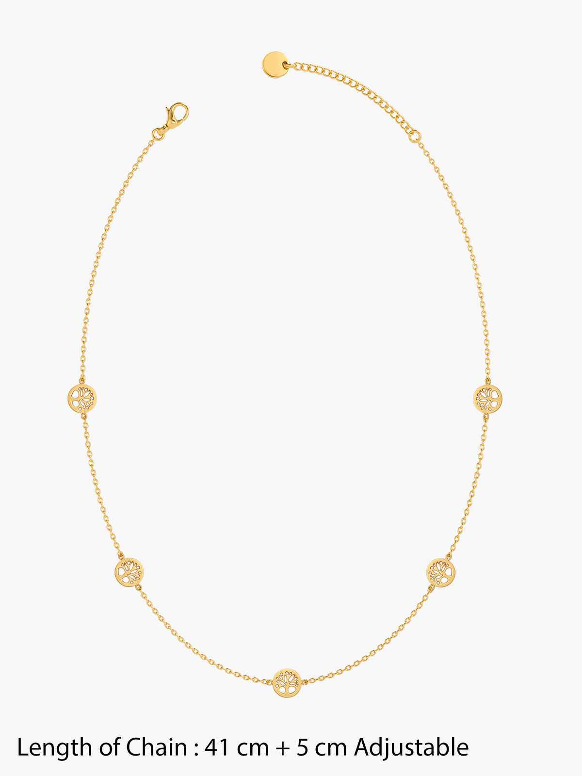 IXIA by GIVA Mystic Roots Gold Plated Necklace