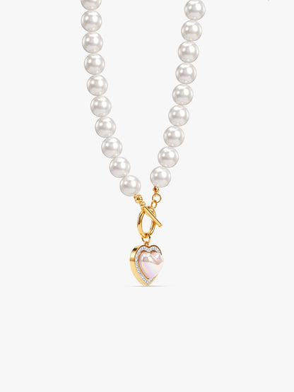 IXIA by GIVA Pearl Crush Gold Plated Necklace