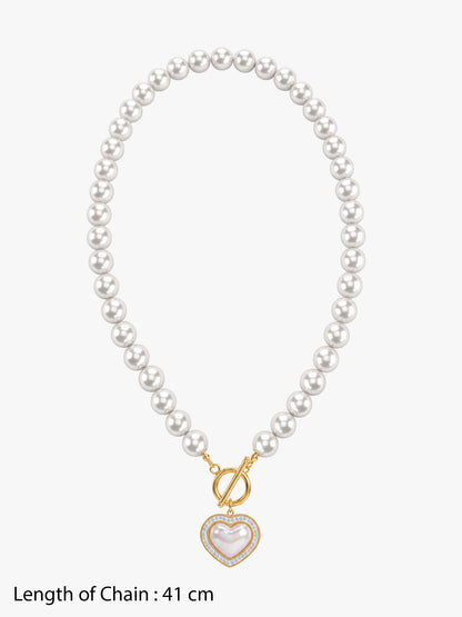 IXIA by GIVA Pearl Crush Gold Plated Necklace