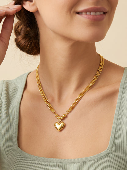 IXIA by GIVA Love Angle Gold Plated Necklace