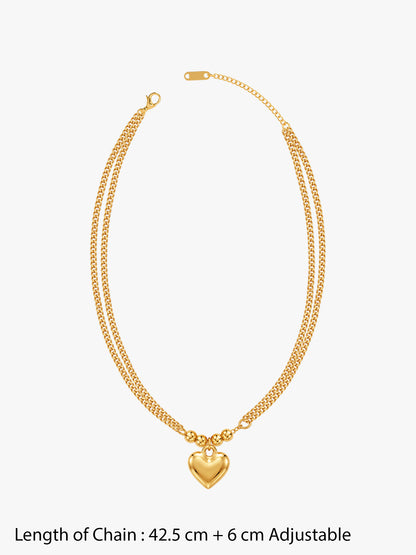IXIA by GIVA Love Angle Gold Plated Necklace