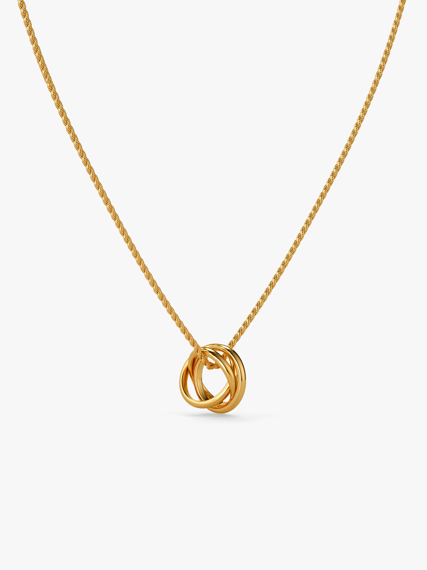 Daily Shine Gold Plated Pendant With Link Chain