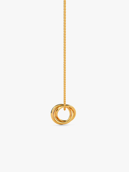 Daily Shine Gold Plated Pendant With Link Chain