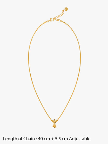 Daily Shine Gold Plated Pendant With Link Chain