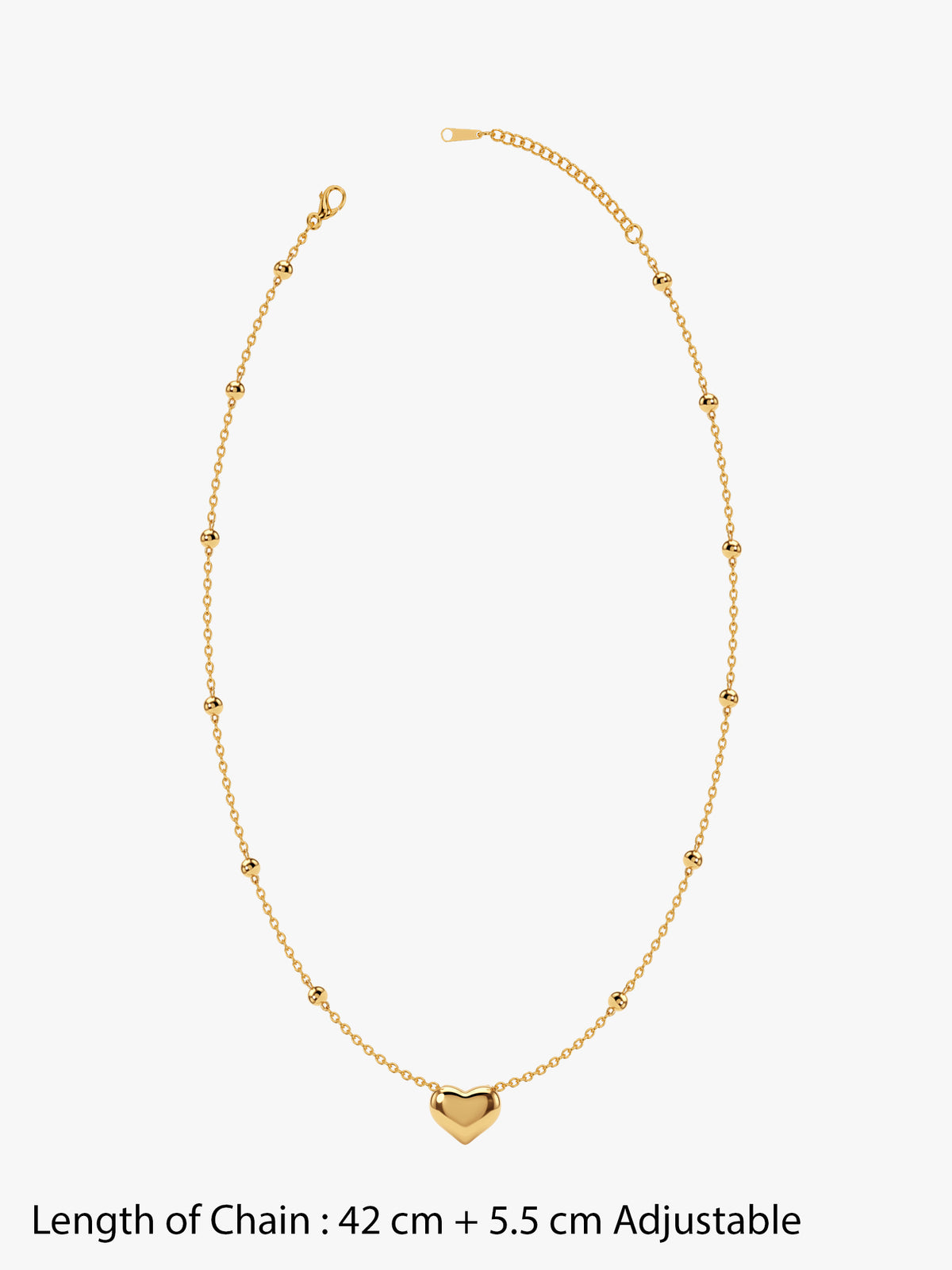IXIA by GIVA One Love Gold Plated Necklace