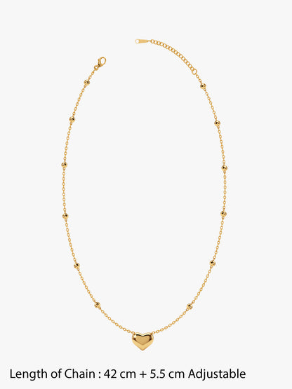 IXIA by GIVA One Love Gold Plated Necklace
