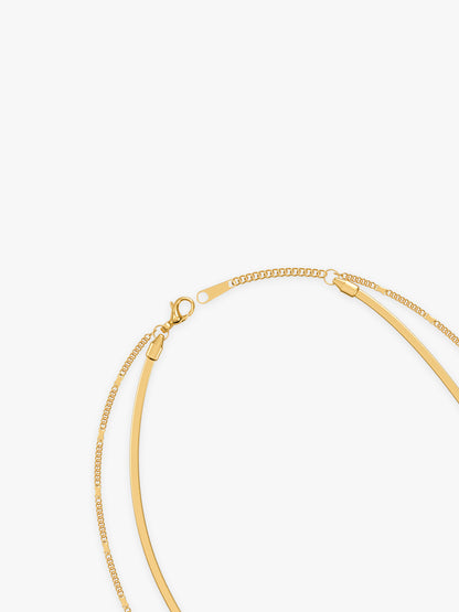 Heart On Lock Gold Plated Necklace