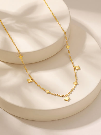 IXIA by GIVA Diamond Dust Gold Plated Necklace