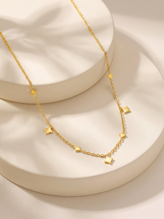 IXIA by GIVA Diamond Dust Gold Plated Necklace