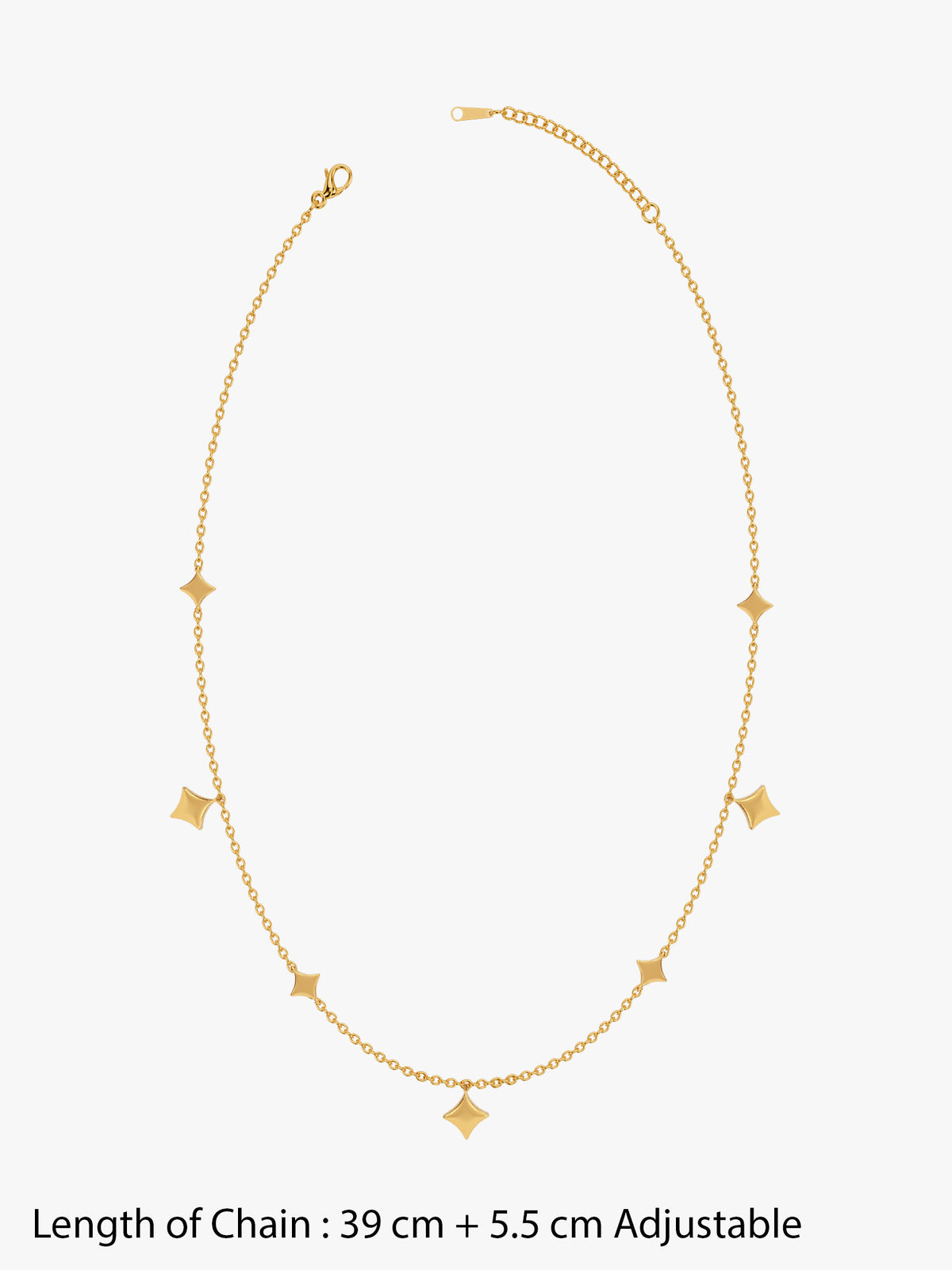 IXIA by GIVA Diamond Dust Gold Plated Necklace