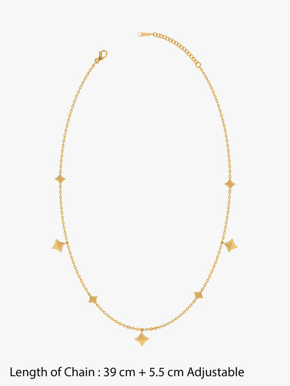 IXIA by GIVA Diamond Dust Gold Plated Necklace