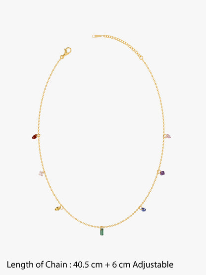 IXIA by GIVA Pebble Pop Gold Plated Necklace