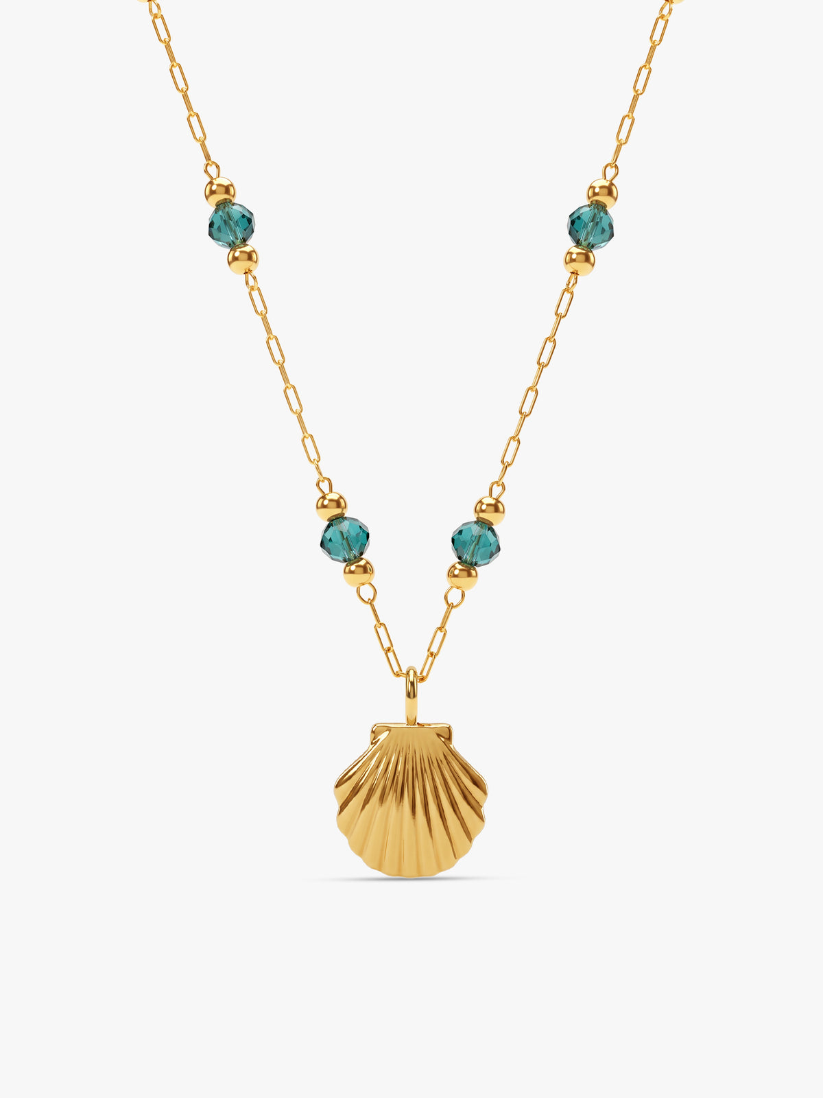 IXIA by GIVA Shellscape Gold Plated Necklace