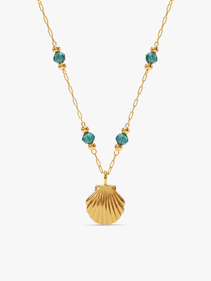 IXIA by GIVA Shellscape Gold Plated Necklace