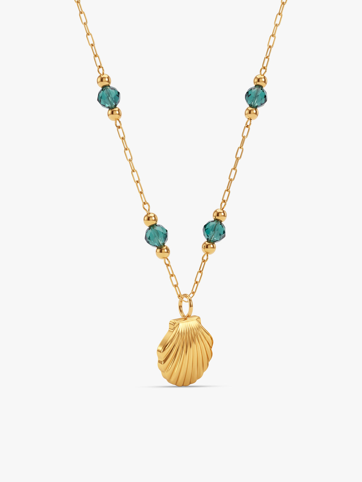 IXIA by GIVA Shellscape Gold Plated Necklace