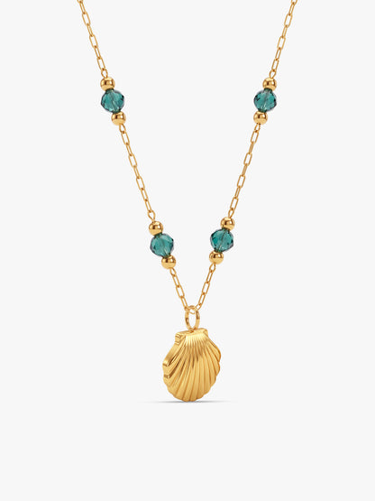 IXIA by GIVA Shellscape Gold Plated Necklace