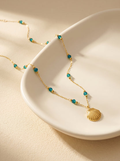 IXIA by GIVA Shellscape Gold Plated Necklace