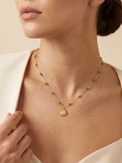 IXIA by GIVA Shellscape Gold Plated Necklace