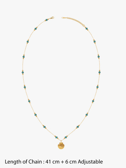 IXIA by GIVA Shellscape Gold Plated Necklace