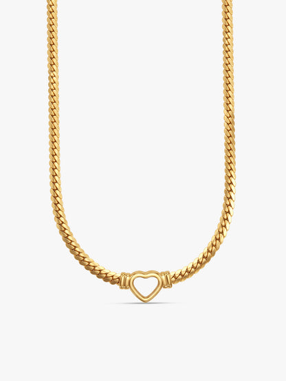 IXIA by GIVA Heart Wink Gold Plated Necklace
