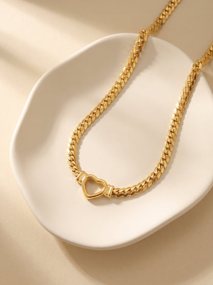IXIA by GIVA Heart Wink Gold Plated Necklace