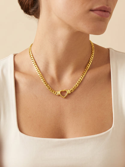IXIA by GIVA Heart Wink Gold Plated Necklace