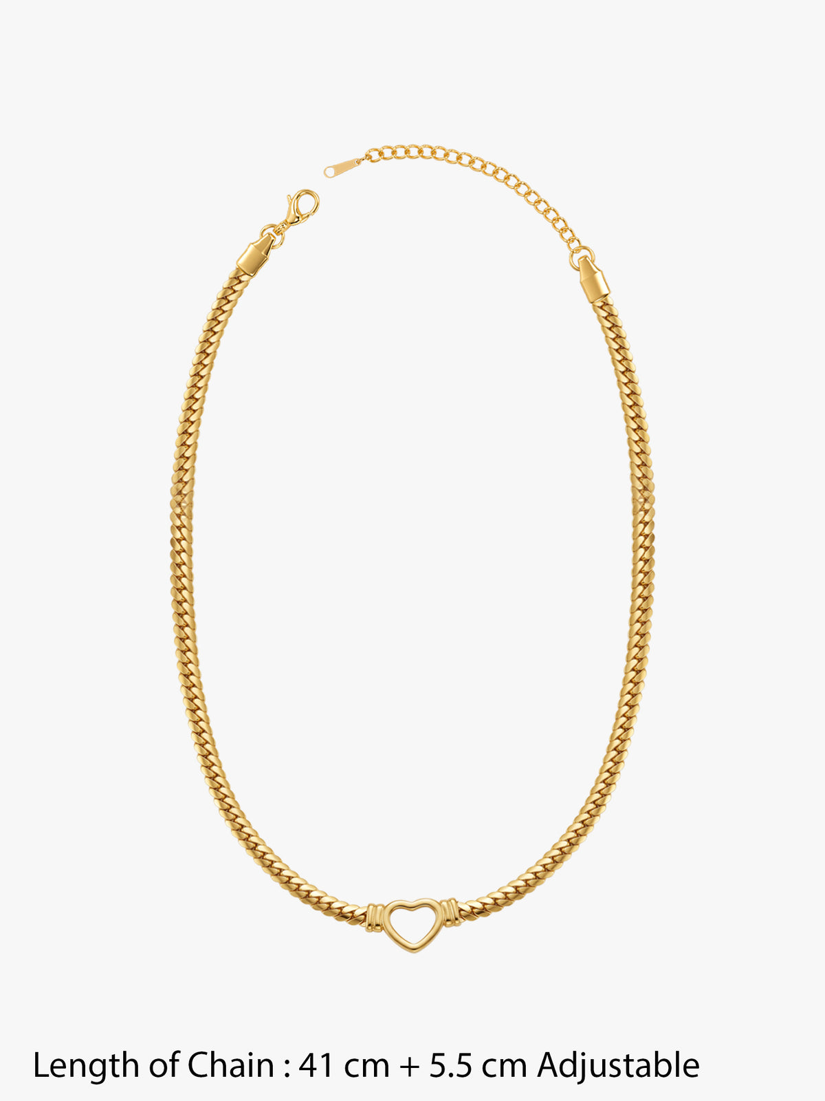 IXIA by GIVA Heart Wink Gold Plated Necklace