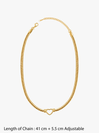 IXIA by GIVA Heart Wink Gold Plated Necklace