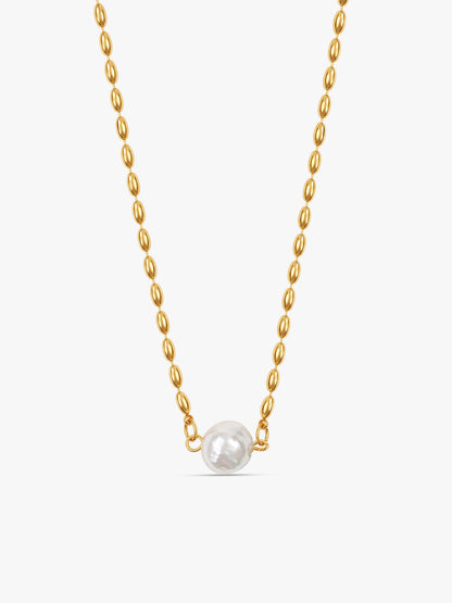 IXIA by GIVA Pearl Fiction Gold Plated Necklace