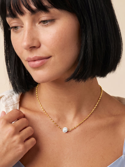 IXIA by GIVA Pearl Fiction Gold Plated Necklace