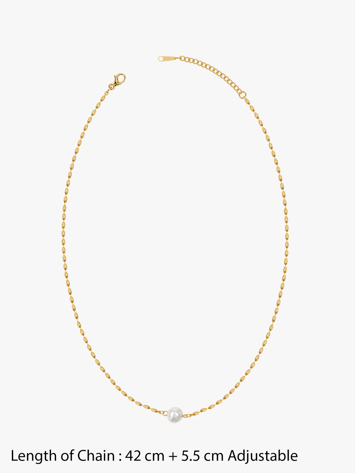 IXIA by GIVA Pearl Fiction Gold Plated Necklace