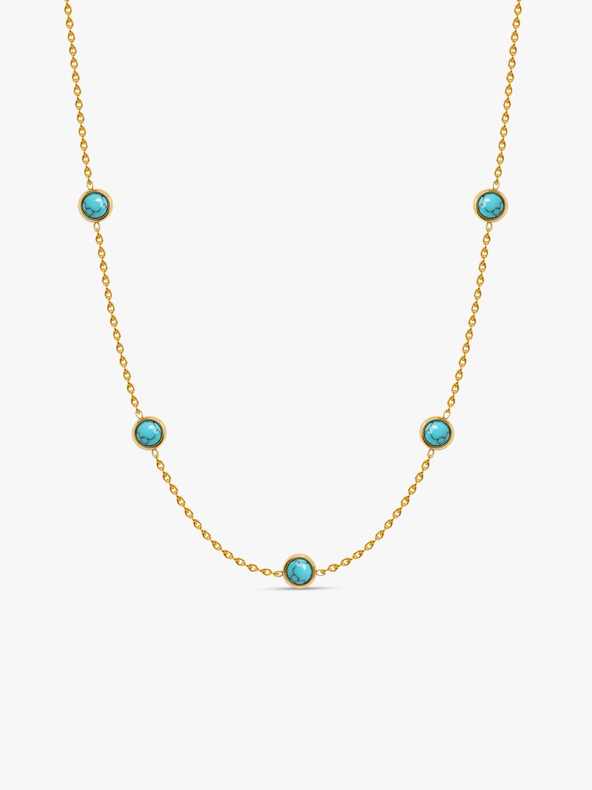 IXIA by GIVA True Blue Lagoon Gold Plated Necklace