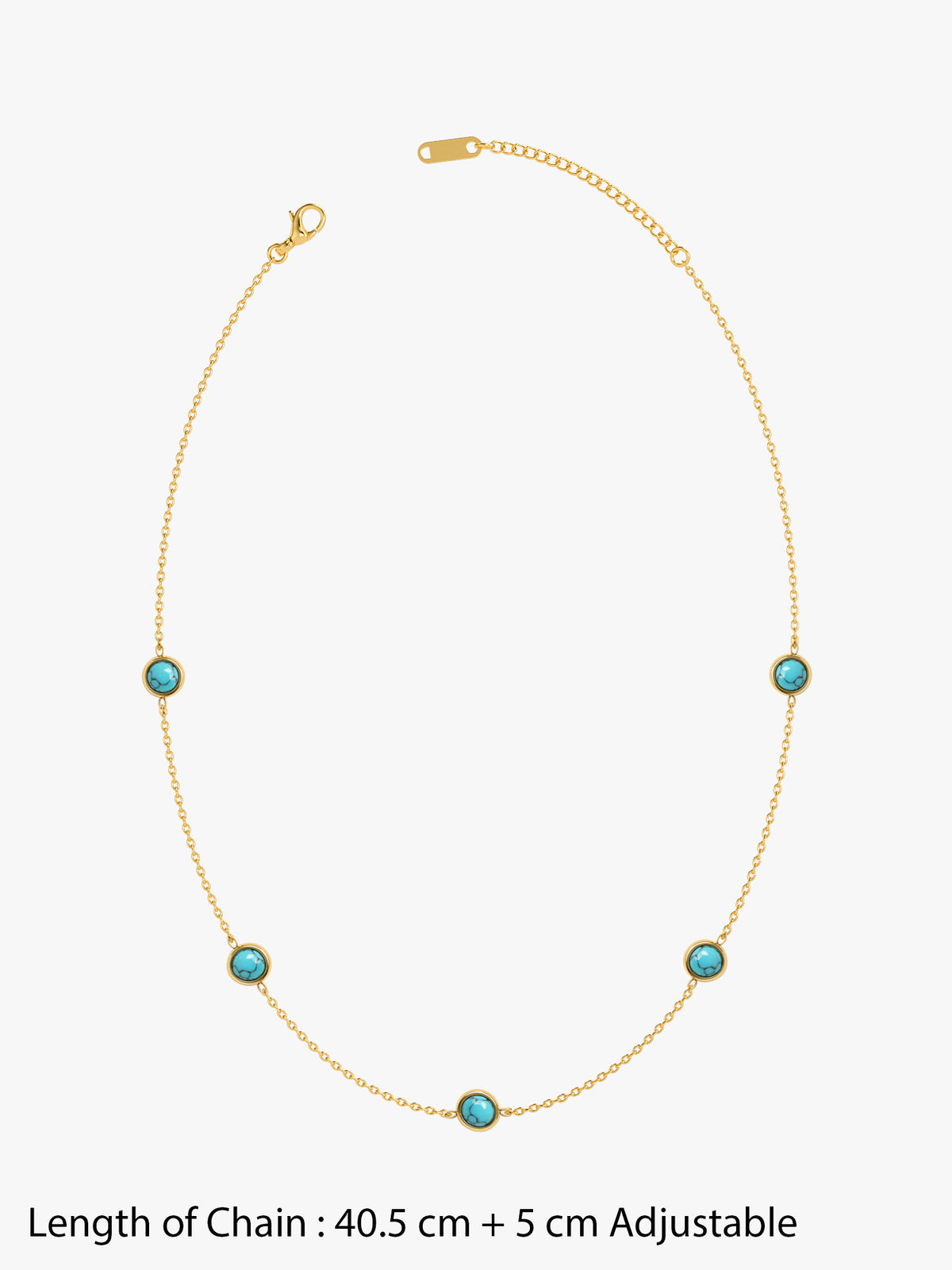 IXIA by GIVA True Blue Lagoon Gold Plated Necklace