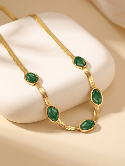 IXIA by GIVA Wild Moss Gold Plated Necklace