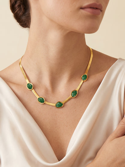 IXIA by GIVA Wild Moss Gold Plated Necklace