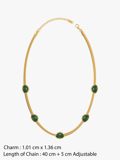 IXIA by GIVA Wild Moss Gold Plated Necklace