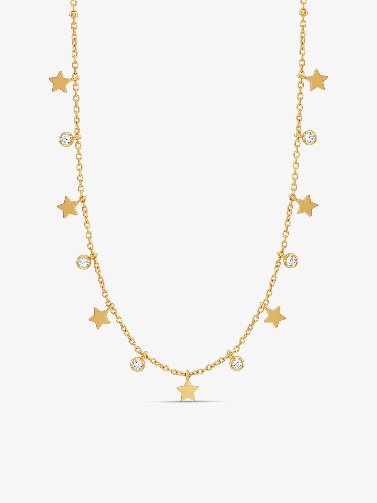 IXIA by GIVA Night Sparkle Gold Plated Necklace