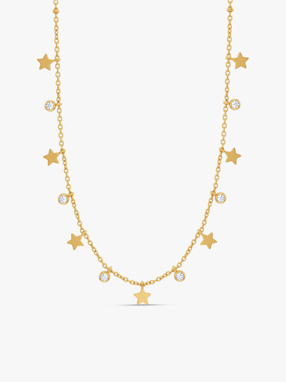IXIA by GIVA Night Sparkle Gold Plated Necklace