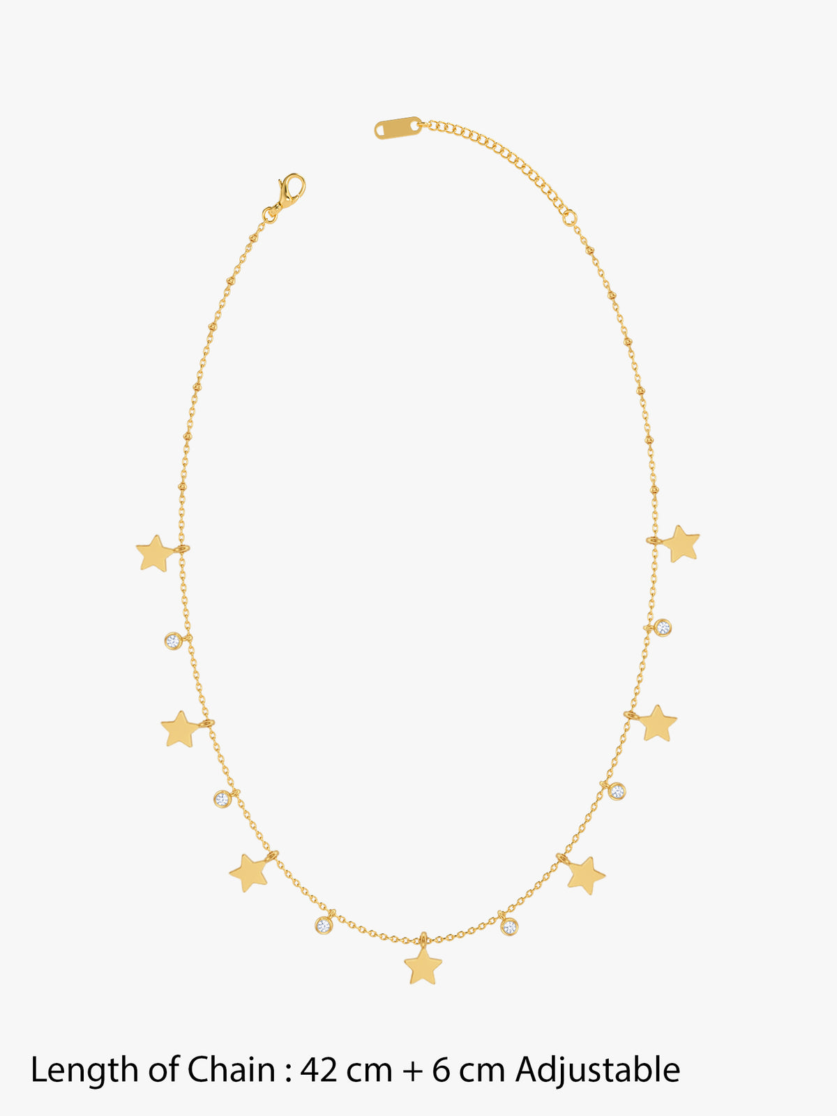 IXIA by GIVA Night Sparkle Gold Plated Necklace
