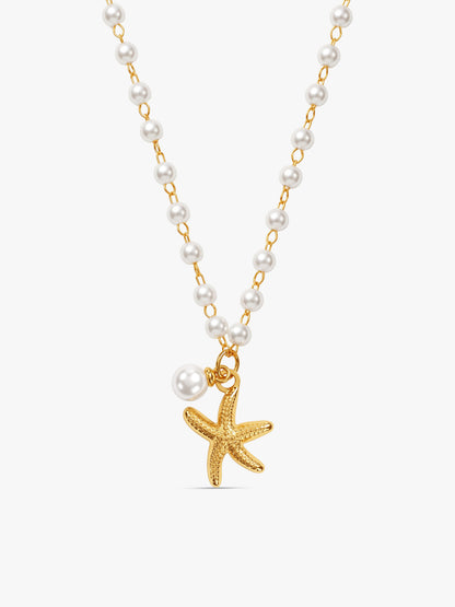 IXIA by GIVA Starfish Wish Gold Plated Necklace