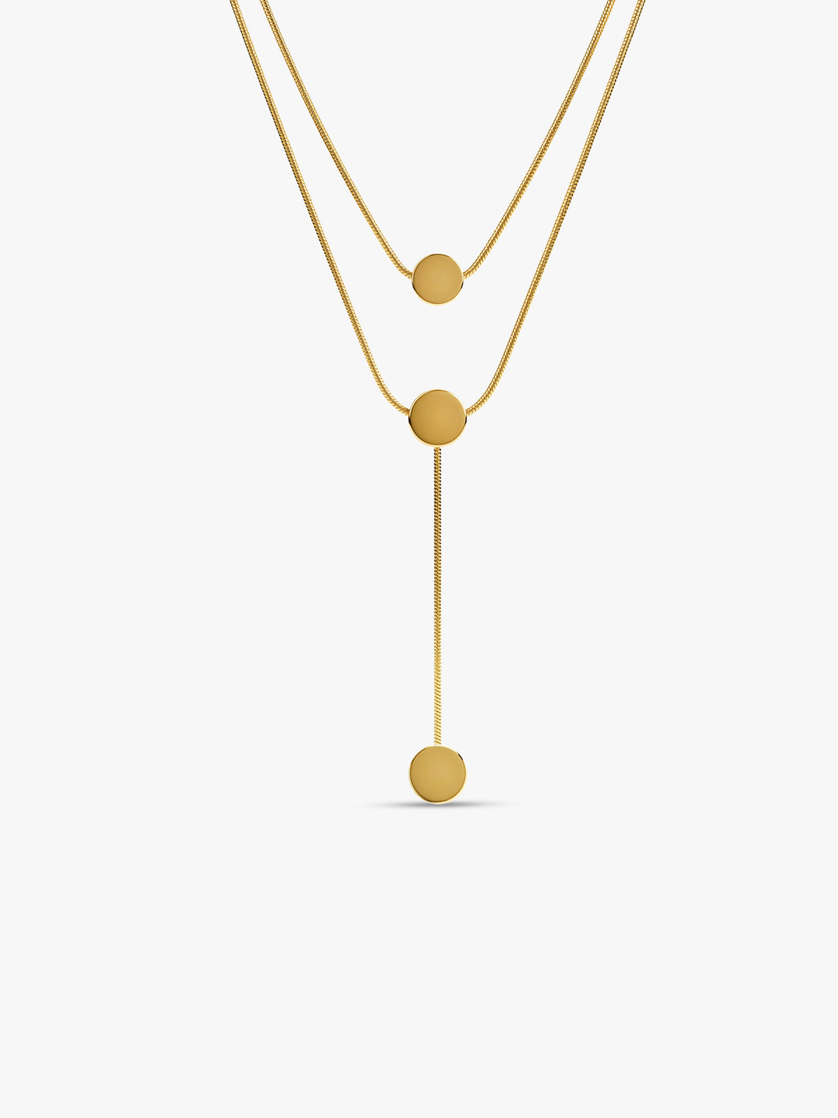 IXIA by GIVA Peaceful Sparkle Gold Plated Lariat Necklace