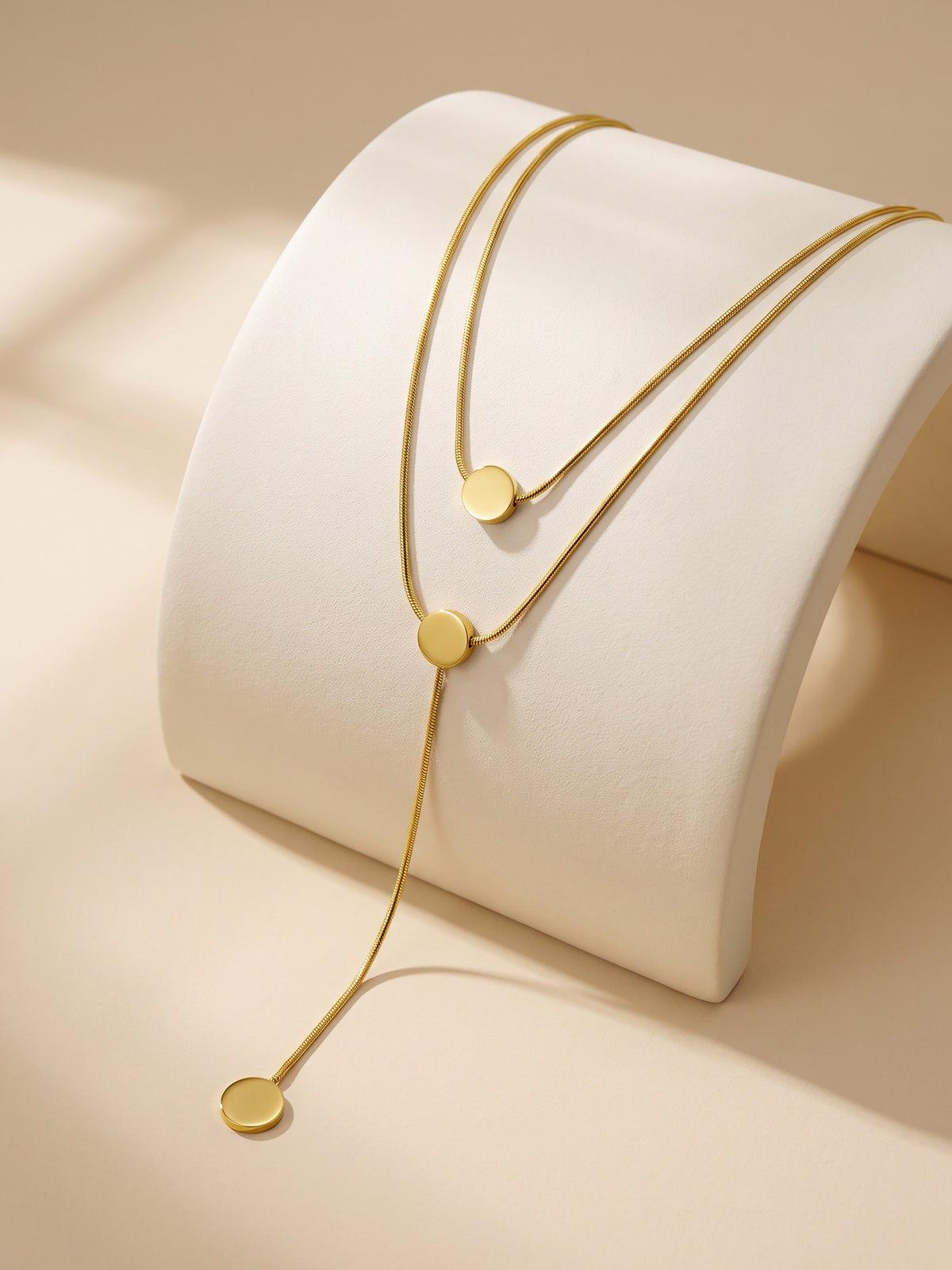 IXIA by GIVA Peaceful Sparkle Gold Plated Lariat Necklace