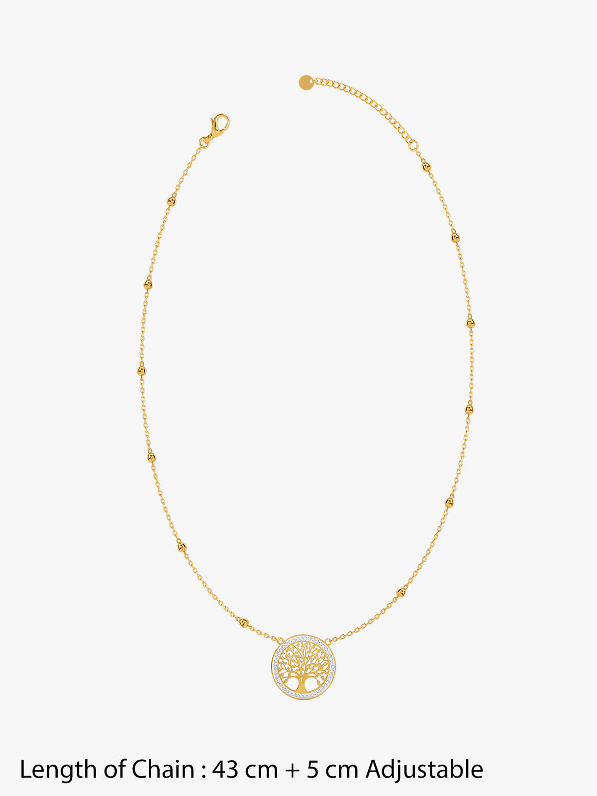 IXIA by GIVA Tree of Life Gold Plated Necklace