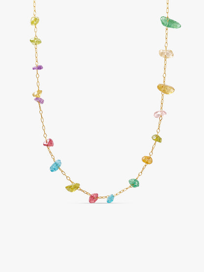 IXIA by GIVA Rainbow Roulette Gold Plated Necklace