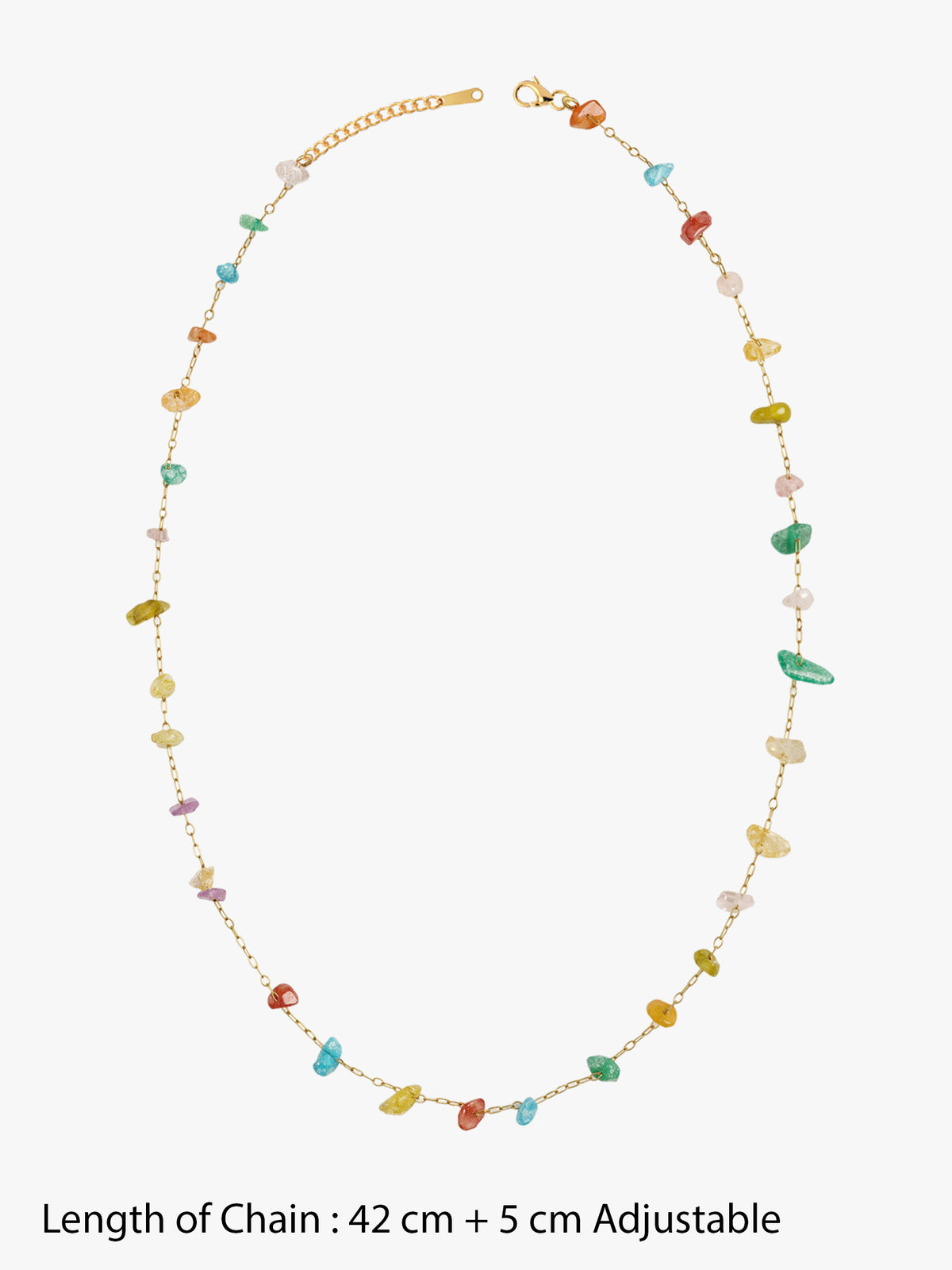 IXIA by GIVA Rainbow Roulette Gold Plated Necklace